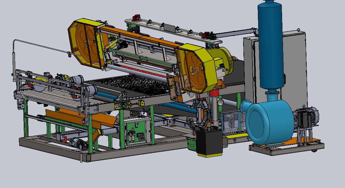 CAD model of the horizontal bandknife machine